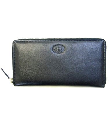 Kangaroo Leather Unisex Wallet- Black KW3195