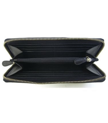 Kangaroo Leather Unisex Wallet- Black KW3195