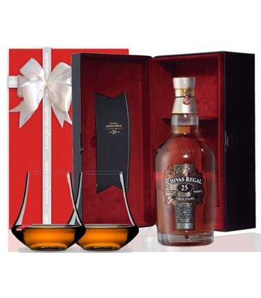 Whisky Gift - Chivas 25 Year Old Whisky and Glass