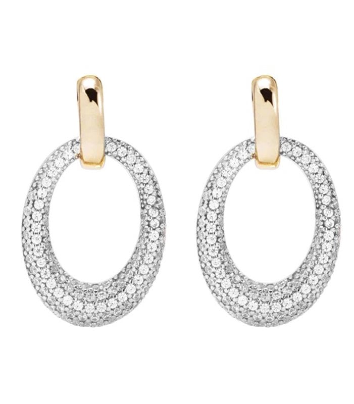 Gold Earrings with Cubic Zirconia