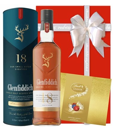 Whisky Gift - Glenfiddich 18 and Lindt