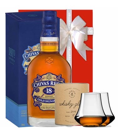 Whisky Gift - Chivas 18 and Whisky Glass