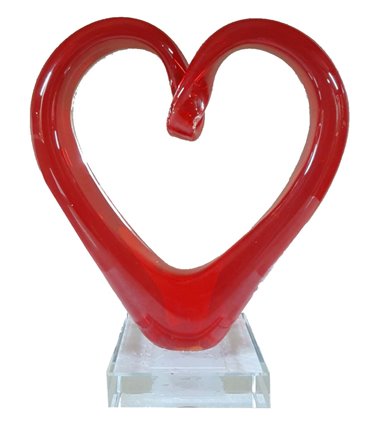 Bohenia Crystal Heart ArtGlass 21cm