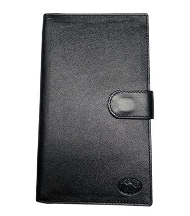 Travel Wallet - Kangaroo Leather Black
