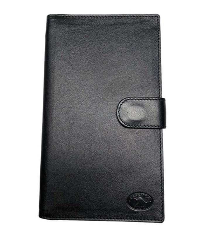 Travel Wallet - Kangaroo Leather Black