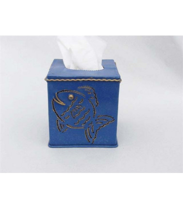 Blue Fish Tissue Box