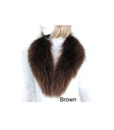 100% Genuine Fox Fur Collar - Brown