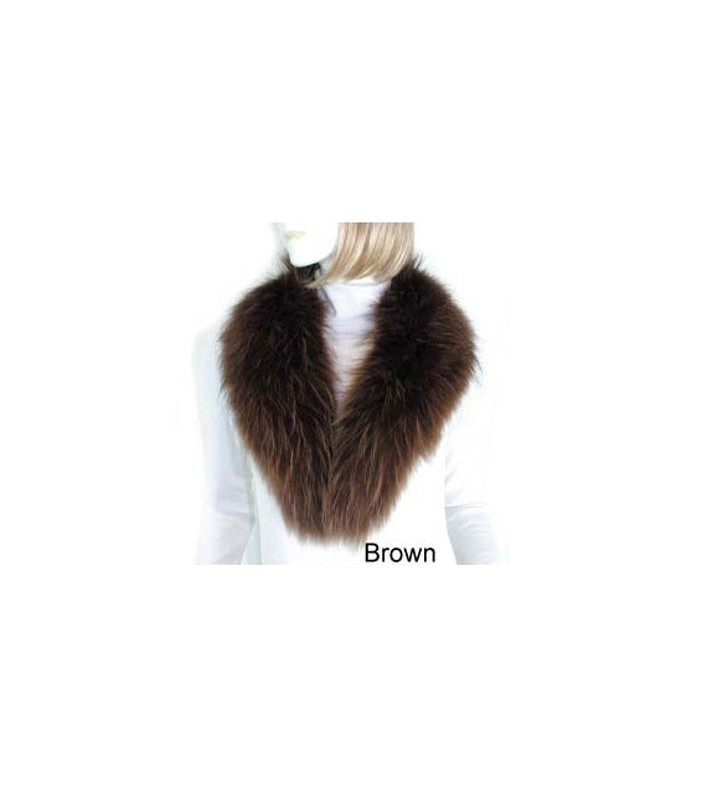 100% Genuine Fox Fur Collar - Brown