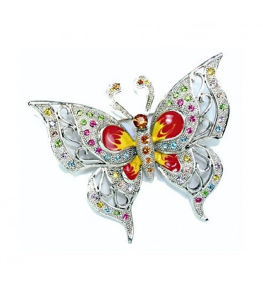 Butterfly Brooch made with Swarovski Crystals