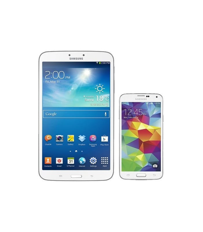Samsung Galaxy S5 Smartphone and Samsung Galaxy 3 Tablet Combo
