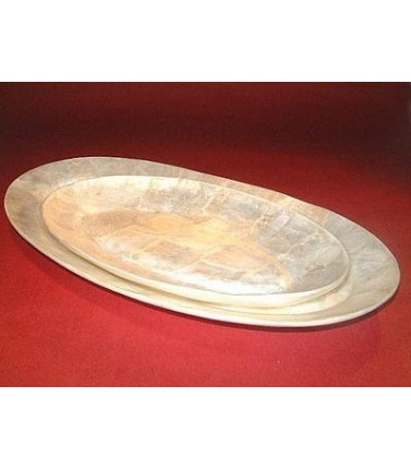 Capiz Shell Oval Wide Plate - Large