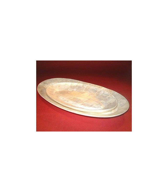 Capiz Shell Oval Wide Plate - Large