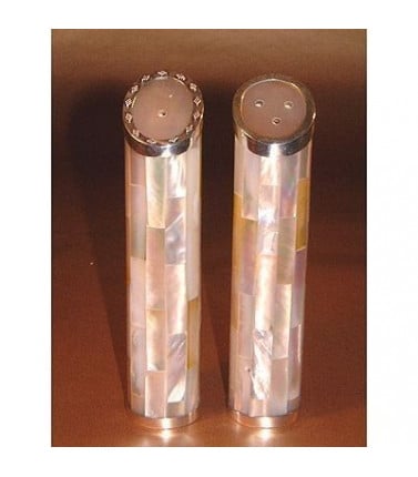 Mother of Pearl Shell Salt and Pepper Shakers- Large Pearl