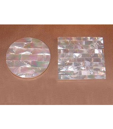 Mother of Pearl Shell Square Coaster - Set of 4 White