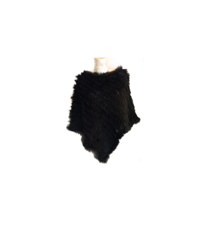 Poncho -Rabbit Fur Short