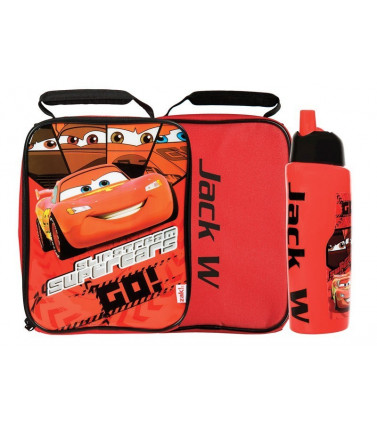 Personalised Lunch Bag & Drink Bottle - Cars