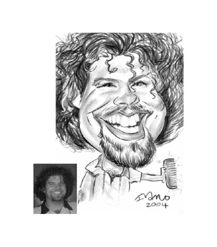 Caricature - Personalised Single Black and White