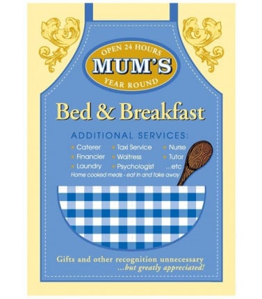 Mums Bed and Breakfast Sign for the Kitchen