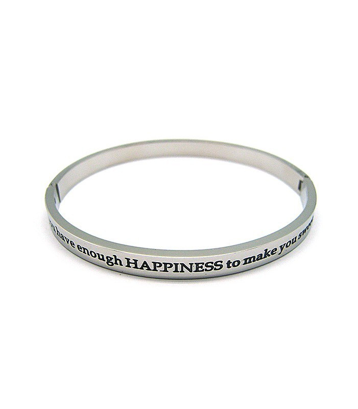 Inspirational Quote Clasp Bangle