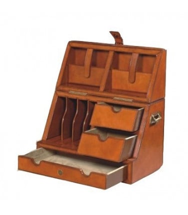 Buffalo Leather Stationary Box
