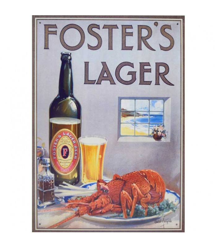 Beer Nostalgic Sign-Fosters
