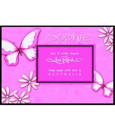 Kid's Personalised Picture Frame - Butterfly