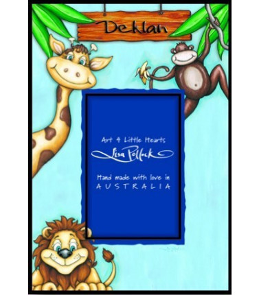 Kid's Personalised Picture Frame - Zoo Animals