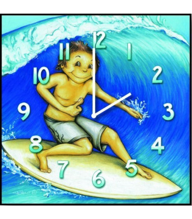 Kids Clock - Surf Boy