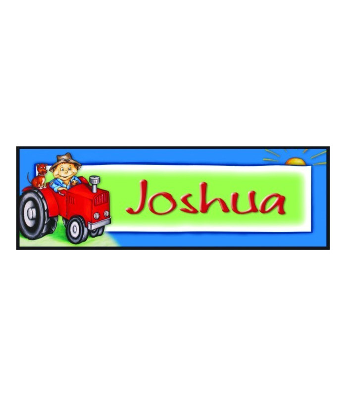 Kid's Personalised Name Board - Tractor