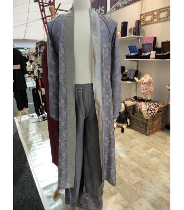 Boxed Silk Lounge Pants And Kimono