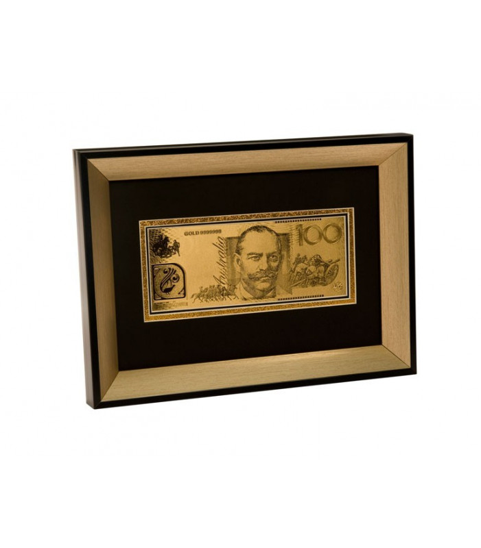 24 Carat Gold $100 Note Replica Framed