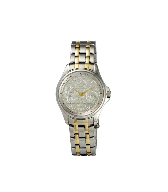 Coin Watch- Florin 2-tone Bracelet