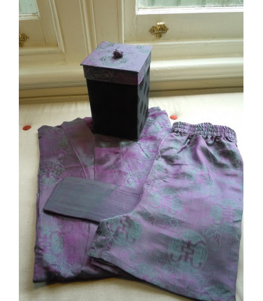 Mens Silk Kimono and Lounge Pants Set Gift Boxed