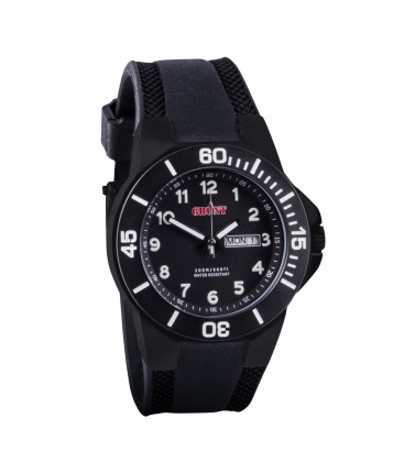 GRUNT Mens Watch - Black Dial and Silicone Rubber Band