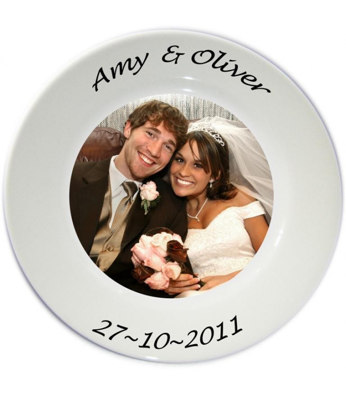 Wedding Photo Personalised Plate