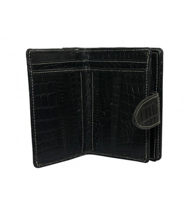 Ladies Leather Wallet -Black Nickel