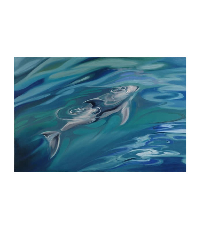 Dolphin Soliloquy Print - Framed