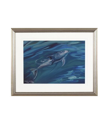 Dolphin Soliloquy Print - Framed