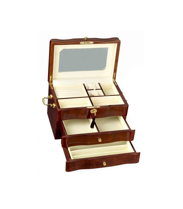 Jewellery Box - cherry finish with drawers-duplicate