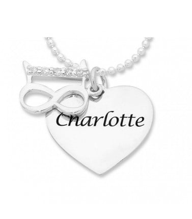 Personalised Heart Necklace - 16, 18 or 21 birthday charm