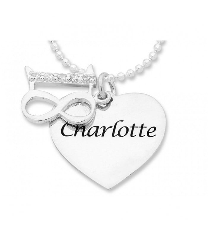 Personalised Heart Necklace - 16, 18 or 21 birthday charm