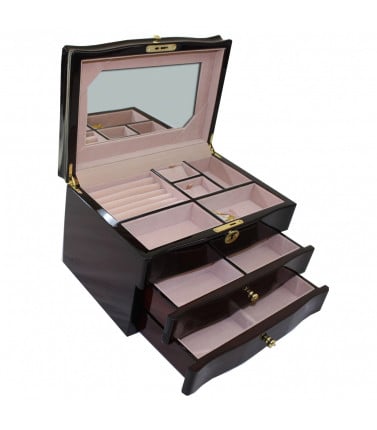 Piano Finish Wooden Jewellery box