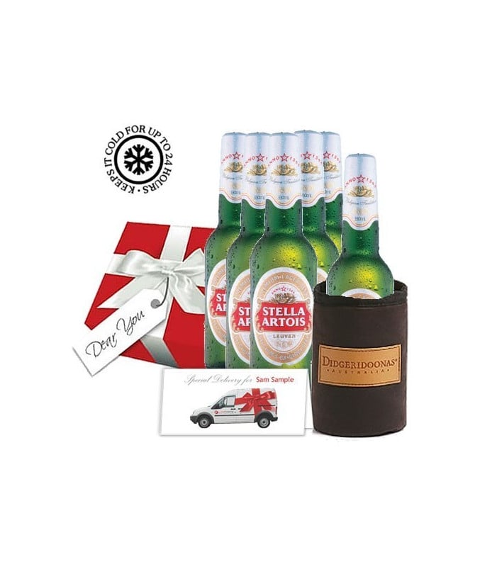 Stubbie Holder and Beer Hamper Pack Gift Set