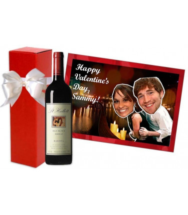 Personalised Big Love Card and Wine