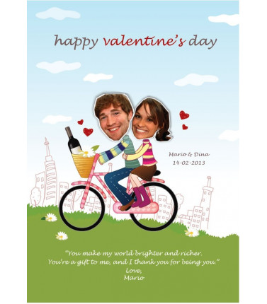 Personalised A3 Poster and Wine Set