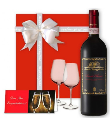Santa Margherita Chianti - Italian Wine and Glass Gift Set