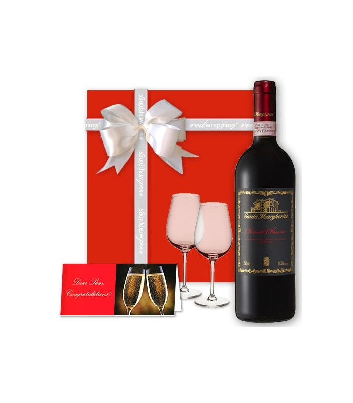 Santa Margherita Chianti - Italian Wine and Glass Gift Set