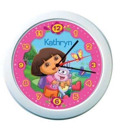 Personalised Kids Clock - Dora the Explorer