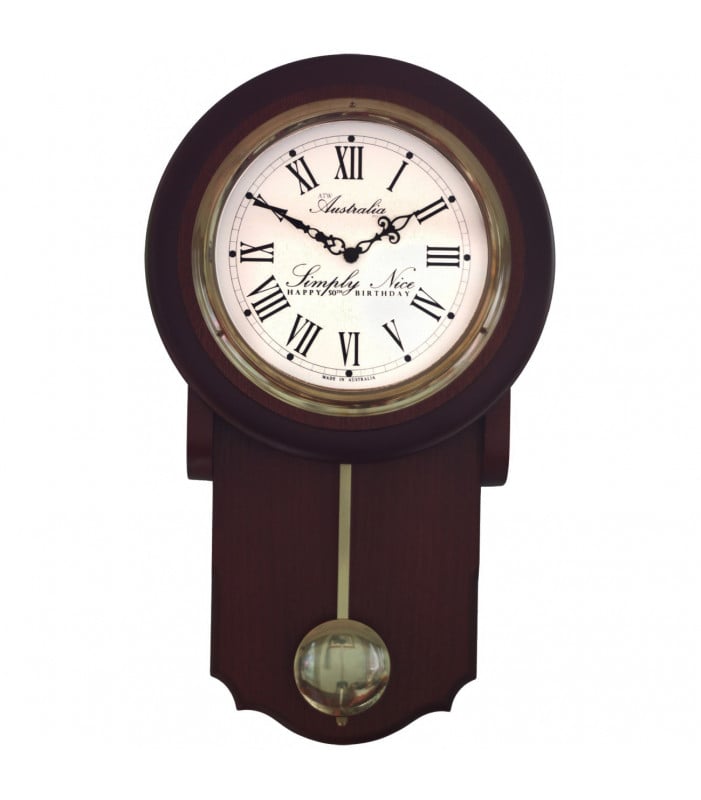 5th Anniversary Personalised Pendulum Clock Small