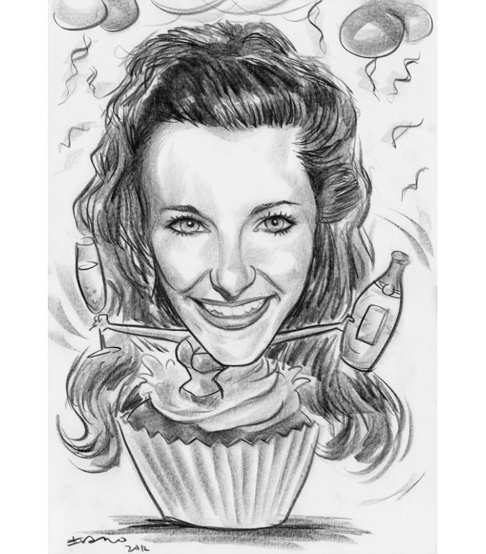 Birthday Caricature for Her